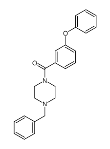 (4-benzylpiperazin-1-yl)(3-phenoxyphenyl)methanone结构式