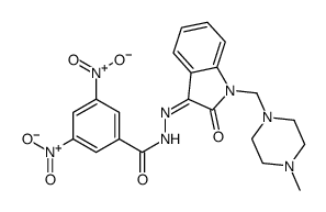 N-[(E)-[1-[(4-methylpiperazin-1-yl)methyl]-2-oxoindol-3-ylidene]amino]-3,5-dinitrobenzamide结构式