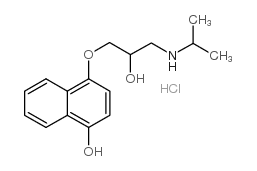 (+/-)-4-hydroxypropranolol, hydrochloride结构式