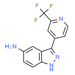 3-(2-(trifluoromethyl)pyridin-4-yl)-1H-indazol-5-amine结构式