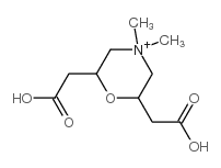 2,6-bis(carboxymethyl)-4,4-dimethylmorpholinium结构式