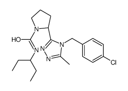 (2R)-2-[4-[(4-chlorophenyl)methyl]-5-methyl-1,2,4-triazol-3-yl]-N-pentan-3-ylpyrrolidine-1-carboxamide Structure