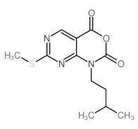 1-异戊基-7-(甲基硫代)-1H-嘧啶并[4,5-d][1,3]噁嗪-2,4-二酮结构式