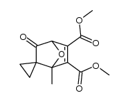 spiro[2,3-dicarbomethoxy-4-methyl-7-oxabicyclo[2.2.1]-2-hepten-6-one-5,1'-cyclopropane] Structure