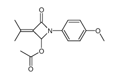 4-acetoxy-1-(4-methoxyphenyl)-3-(methylethylidene)azetidin-2-one Structure