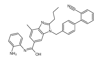 N-(2-aminophenyl)-3-[[4-(2-cyanophenyl)phenyl]methyl]-7-methyl-2-propylbenzimidazole-5-carboxamide Structure