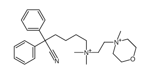 (5-cyano-5,5-diphenylpentyl)-dimethyl-[2-(4-methylmorpholin-4-ium-4-yl)ethyl]azanium Structure