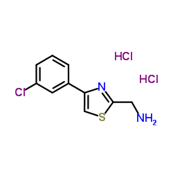 1-[4-(3-Chlorophenyl)-1,3-thiazol-2-yl]methanamine dihydrochloride结构式