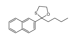 2-butyl-2-(naphthalen-2-yl)-1,3-oxathiolane结构式