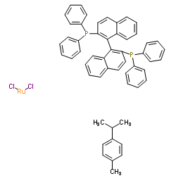 [(R)-(+)-2,2'-双(二苯基膦)-1,1'-联萘基](对伞花烃)氯化钌(II)氯化物结构式