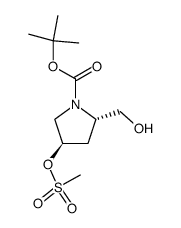 (2S,4R)-2-(羟甲基)-4-(甲磺酰氧基)吡咯烷-1-羧酸叔丁酯图片