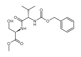 N-[N'-(benzyloxycarbonyl)-(S)-valyl]-(R)-serine methylester结构式