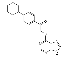 2-((9H-purin-6-yl)thio)-1-(4-cyclohexylphenyl)ethanone Structure