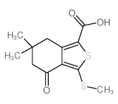 6,6-Dimethyl-3-(methylthio)-4,5,6,7-tetrahydrobenzo[c]thiophen-4-oxo-1-carboxylic acid, tech. Structure