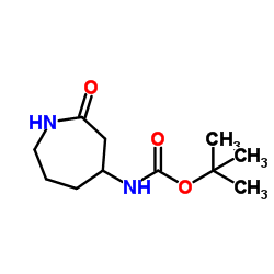 (+/-)-N-Alpha-Boc-Amino-Epsilon-Caprolactam structure