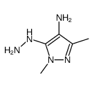 5-hydrazinyl-1,3-dimethylpyrazol-4-amine结构式