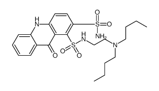 1-N-[2-(dibutylamino)ethyl]-9-oxo-10H-acridine-1,2-disulfonamide结构式