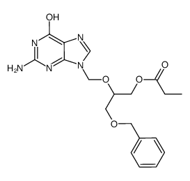 2-(2-amino-1,6-dihydro-6-oxo-purine-9-yl)methoxy-3-benzyloxy-1-propyl-propionate Structure