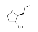 (2S,3R)-2-(2-iodoethyl)-3-hydroxytetrahydrothiophene Structure