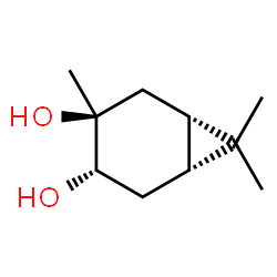 (1alpha,3alpha,4beta,6alpha)-3,7,7-trimethylbicyclo[4.1.0]heptane-3,4-diol结构式