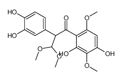 1-(2,4-dihydroxy-3,6-dimethoxyphenyl)-2-(3,4-dihydroxyphenyl)-3,3-dimethoxypropan-1-one Structure