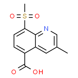 5-Quinolinecarboxylic acid,3-methyl-8-(methylsulfonyl)- Structure