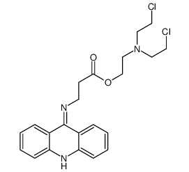 2-[bis(2-chloroethyl)amino]ethyl 3-(acridin-9-ylamino)propanoate Structure