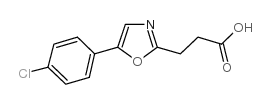 5-(4-氯苯基)噁唑-2-丙酸结构式