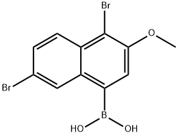 4,7-Dibromo-3-methoxynaphthalene-1-boronic acid Structure