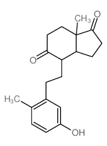 1H-Indene-1,5(4H)-dione,hexahydro-5-[2-(5-hydroxy-2-methylphenyl)ethyl]-7a-methyl- (9CI) structure