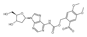 6-N-(6-nitroveratryloxycarbonyl)-2'-deoxyadenosine结构式