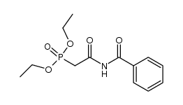 (2-benzoylamino-2-oxoethyl)phosphonic acid diethyl ester Structure