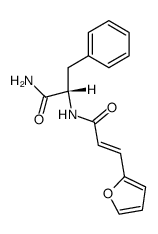 N-<3-<2>Furyl-acryloyl>-α-phenylalanin-amid Structure