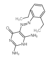 4(3H)-Pyrimidinone,2,6-diamino-5-[2-(2,6-diethylphenyl)diazenyl]- Structure