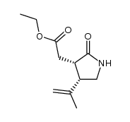 ethyl 2-((3S,4S)-2-oxo-4-(prop-1-en-2-yl)pyrrolidin-3-yl)acetate Structure