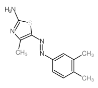 N-[(2-imino-4-methyl-1,3-thiazol-5-ylidene)amino]-3,4-dimethyl-aniline structure