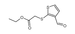 2-(carboethoxymethylthio)-3-formylthiophene Structure