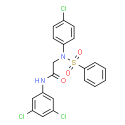 2-[4-CHLORO(PHENYLSULFONYL)ANILINO]-N-(3,5-DICHLOROPHENYL)ACETAMIDE结构式