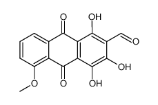 9,10-Dihydro-1,3,4-trihydroxy-5-methoxy-9,10-dioxoanthracene-2-carbaldehyde picture