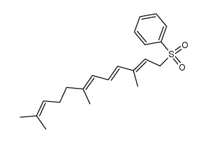 1-benzenesulfonyl-2,6,10-trimethyl-dodeca-2,4,6,10-tetraene结构式