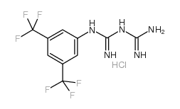 1-[3,5-二-(三氟甲基)苯基]双胍 盐酸盐结构式