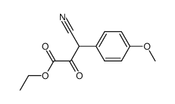 ethyl 3-cyano-3-(p-methoxyphenyl)-pyruvate结构式