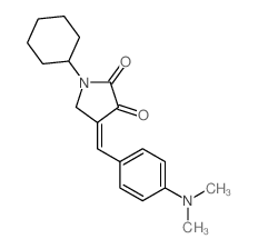 1-cyclohexyl-4-[(4-dimethylaminophenyl)methylidene]pyrrolidine-2,3-dione结构式