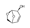 .beta.-D-threo-Hex-3-enopyranose, 1,6-anhydro-3,4-dideoxy- structure