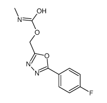 [5-(4-fluorophenyl)-1,3,4-oxadiazol-2-yl]methyl N-methylcarbamate结构式