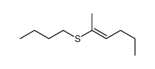 2-butylsulfanylhex-2-ene Structure