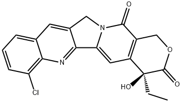 (4S)-4-Hydroxy-4-ethyl-7-chloro-1H-pyrano[3',4':6,7]indolizino[1,2-b]quinoline-3,14(4H,12H)-dione Structure