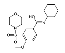 N-cyclohexyl-4-methoxy-3-morpholin-4-ylsulfonylbenzamide结构式