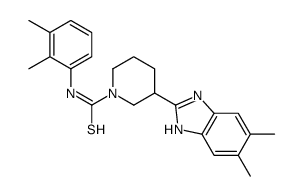 1-Piperidinecarbothioamide,3-(5,6-dimethyl-1H-benzimidazol-2-yl)-N-(2,3-dimethylphenyl)-(9CI)结构式