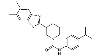 1-Piperidinecarboxamide,3-(5,6-dimethyl-1H-benzimidazol-2-yl)-N-[4-(1-methylethyl)phenyl]-(9CI) structure